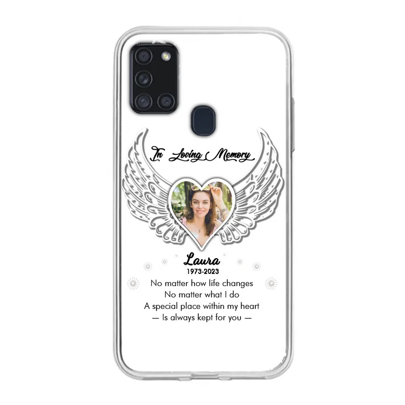 Personalized In Loving Memory Phone Case - Upload Photo - Memorial Gift Idea - Case For iPhone/Samsung - A Special Place Within My Heart Is Always Kept For You