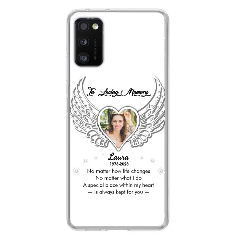 Personalized In Loving Memory Phone Case - Upload Photo - Memorial Gift Idea - Case For iPhone/Samsung - A Special Place Within My Heart Is Always Kept For You