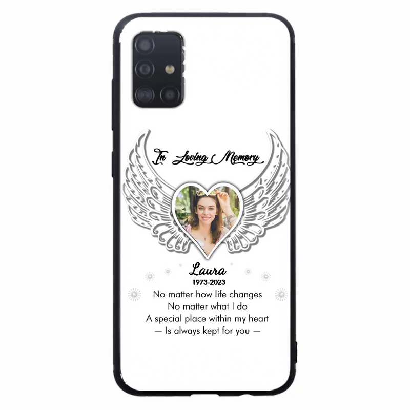 Personalized In Loving Memory Phone Case - Upload Photo - Memorial Gift Idea - Case For iPhone/Samsung - A Special Place Within My Heart Is Always Kept For You