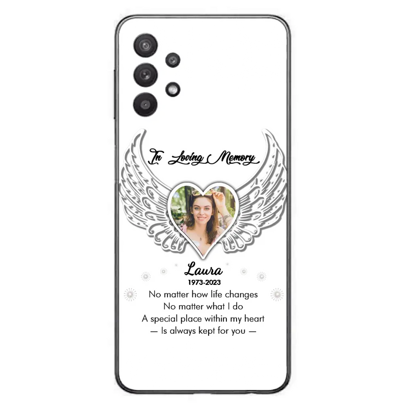 Personalized In Loving Memory Phone Case - Upload Photo - Memorial Gift Idea - Case For iPhone/Samsung - A Special Place Within My Heart Is Always Kept For You