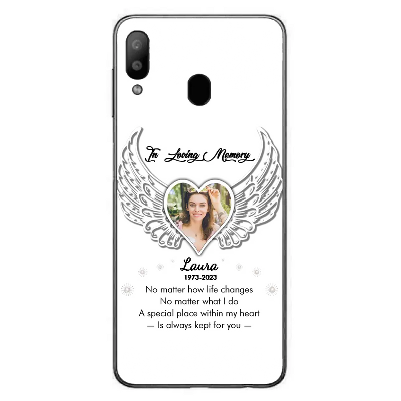 Personalized In Loving Memory Phone Case - Upload Photo - Memorial Gift Idea - Case For iPhone/Samsung - A Special Place Within My Heart Is Always Kept For You