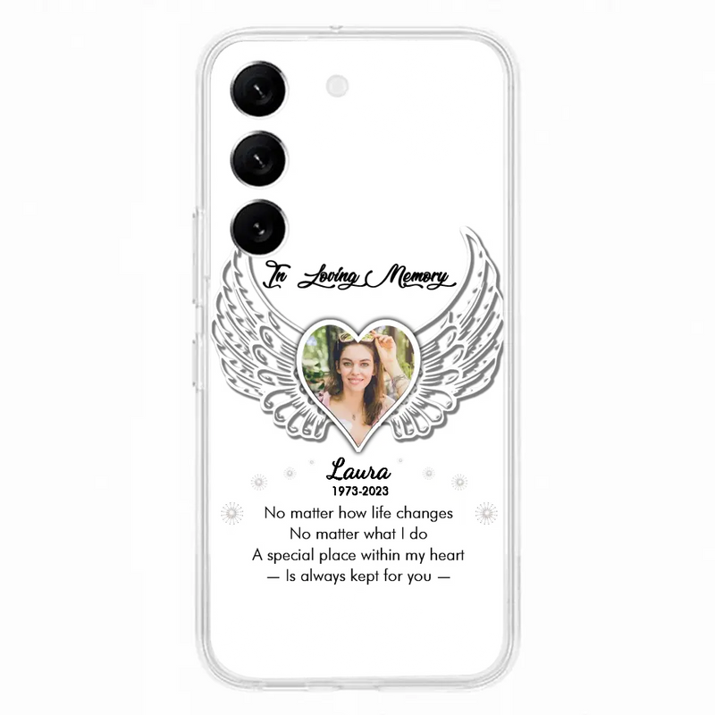Personalized In Loving Memory Phone Case - Upload Photo - Memorial Gift Idea - Case For iPhone/Samsung - A Special Place Within My Heart Is Always Kept For You