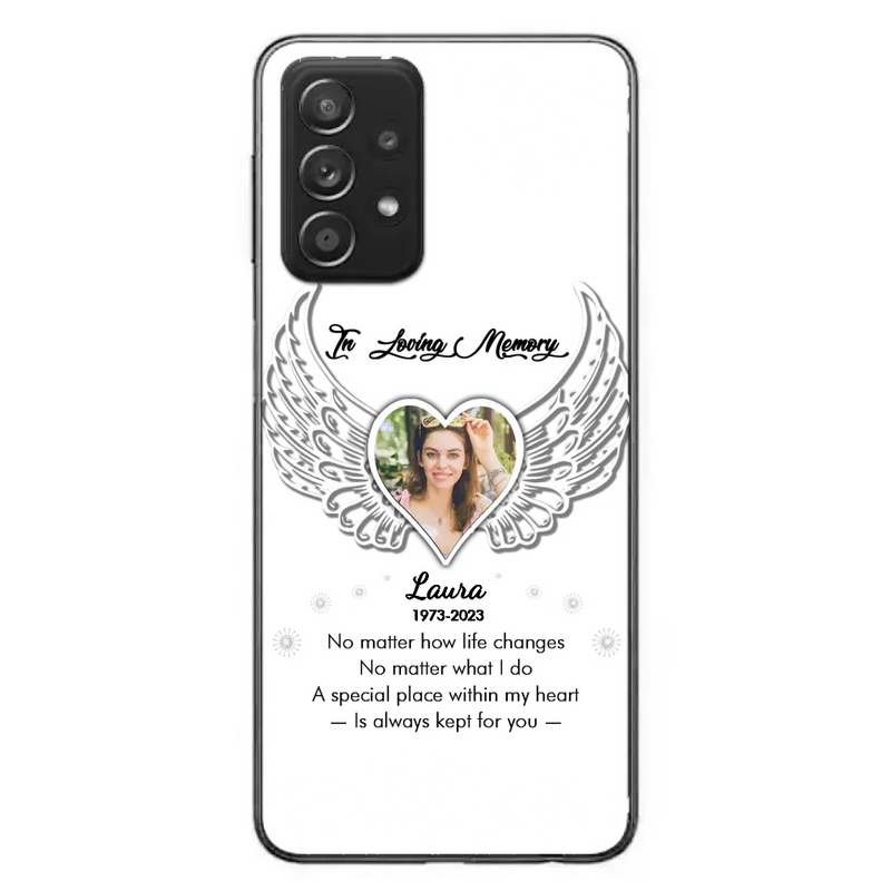 Personalized In Loving Memory Phone Case - Upload Photo - Memorial Gift Idea - Case For iPhone/Samsung - A Special Place Within My Heart Is Always Kept For You