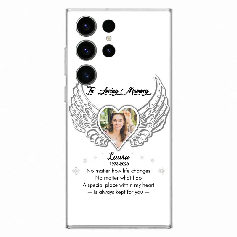 Personalized In Loving Memory Phone Case - Upload Photo - Memorial Gift Idea - Case For iPhone/Samsung - A Special Place Within My Heart Is Always Kept For You
