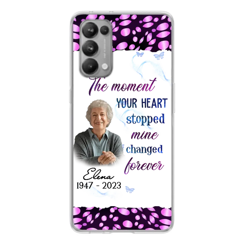 Custom Personalized Memorial Photo Phone Case - Memorial Gift For Family Member - Upload Photo - Case For Oppo/Xiaomi/Huawei - The Moment Your Heart Stopped Mine Changed Forever