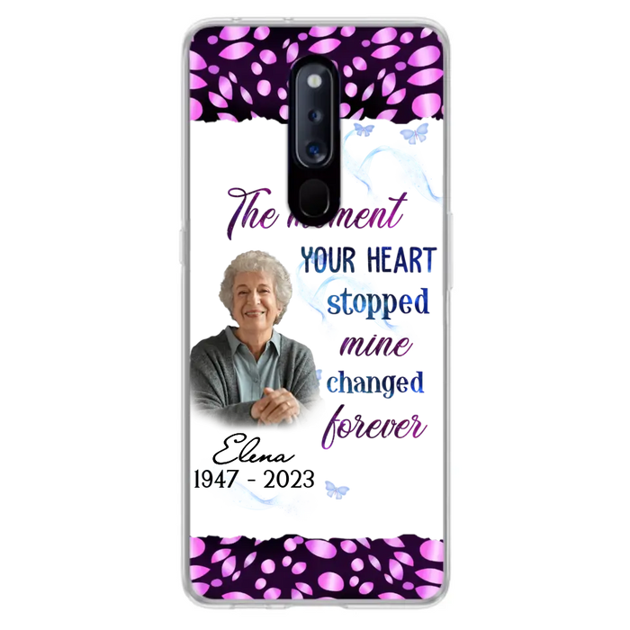 Custom Personalized Memorial Photo Phone Case - Memorial Gift For Family Member - Upload Photo - Case For Oppo/Xiaomi/Huawei - The Moment Your Heart Stopped Mine Changed Forever