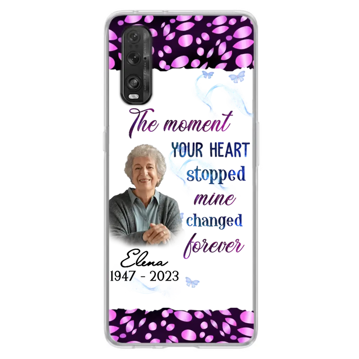 Custom Personalized Memorial Photo Phone Case - Memorial Gift For Family Member - Upload Photo - Case For Oppo/Xiaomi/Huawei - The Moment Your Heart Stopped Mine Changed Forever