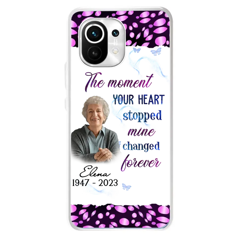 Custom Personalized Memorial Photo Phone Case - Memorial Gift For Family Member - Upload Photo - Case For Oppo/Xiaomi/Huawei - The Moment Your Heart Stopped Mine Changed Forever