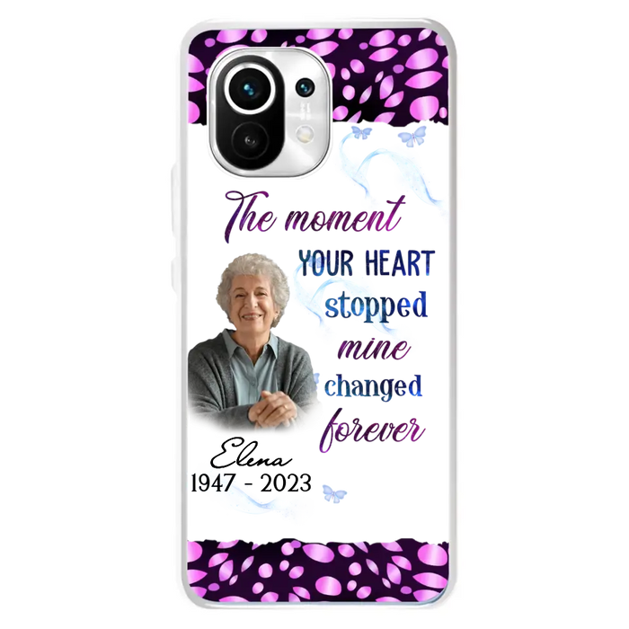 Custom Personalized Memorial Photo Phone Case - Memorial Gift For Family Member - Upload Photo - Case For Oppo/Xiaomi/Huawei - The Moment Your Heart Stopped Mine Changed Forever