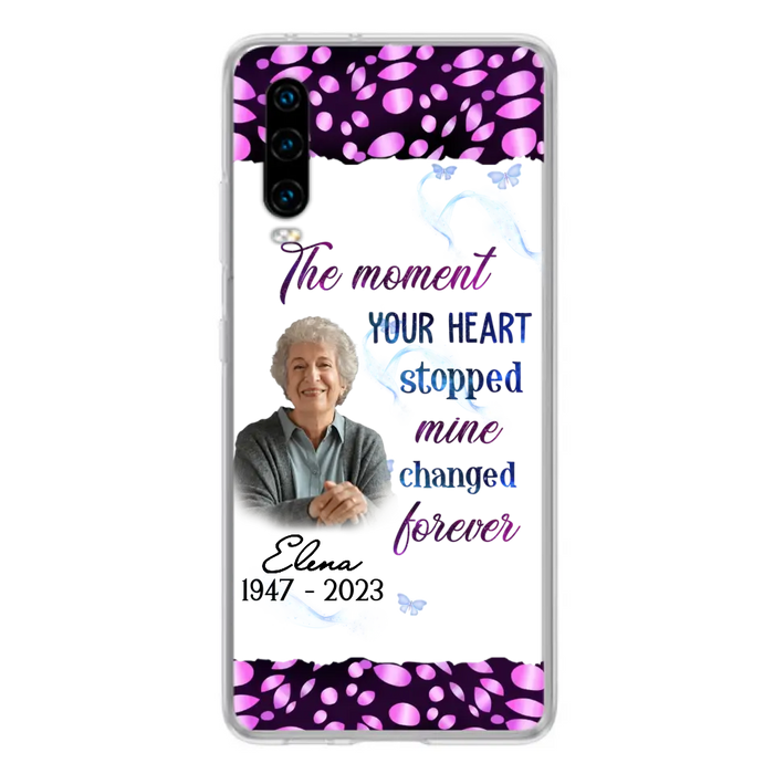 Custom Personalized Memorial Photo Phone Case - Memorial Gift For Family Member - Upload Photo - Case For Oppo/Xiaomi/Huawei - The Moment Your Heart Stopped Mine Changed Forever