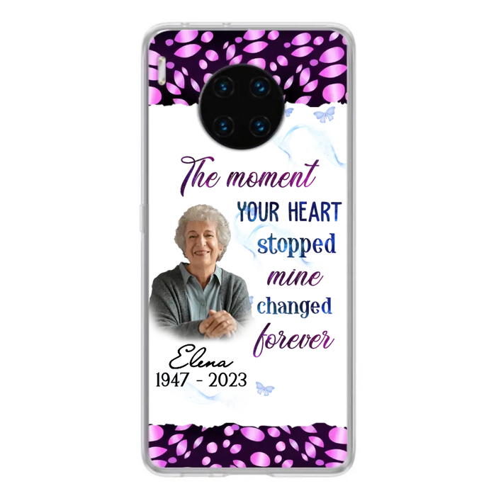 Custom Personalized Memorial Photo Phone Case - Memorial Gift For Family Member - Upload Photo - Case For Oppo/Xiaomi/Huawei - The Moment Your Heart Stopped Mine Changed Forever