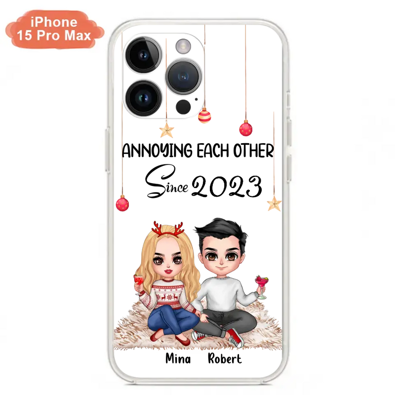 Personalized Couple Phone Case - Christmas Gift Idea For Couple - Annoying Each Other Since 2023 - Case for iPhone/Samsung