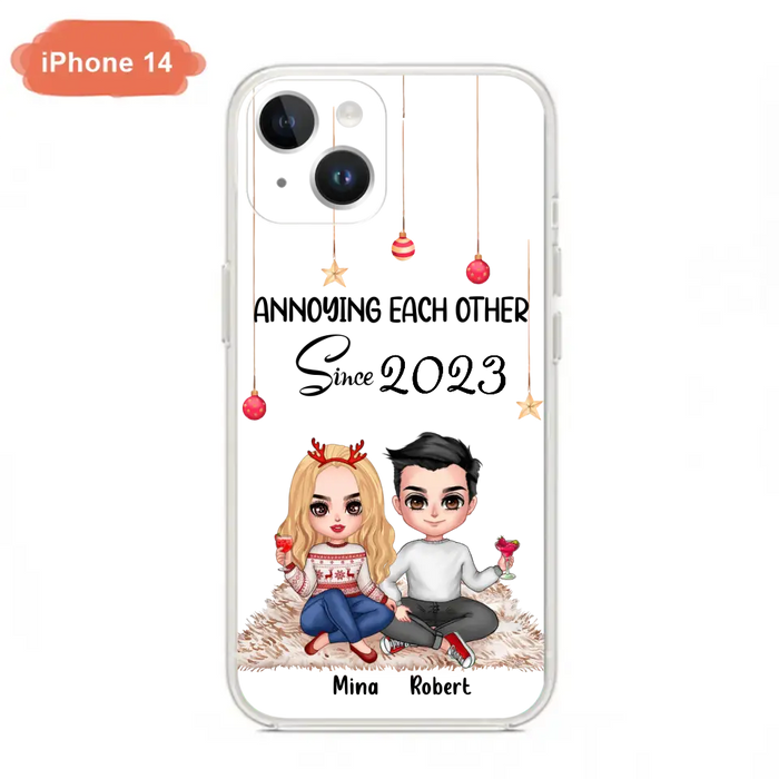Custom Personalized Couple Phone Case - Christmas  Gift Idea For Couple - Annoying Each Other Since 2023 - Case for iPhone/Samsung
