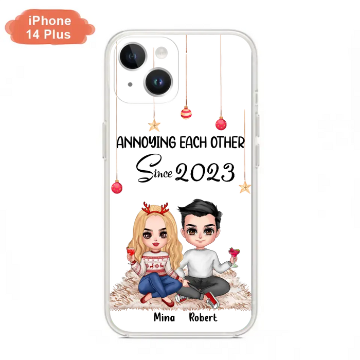 Custom Personalized Couple Phone Case - Christmas  Gift Idea For Couple - Annoying Each Other Since 2023 - Case for iPhone/Samsung