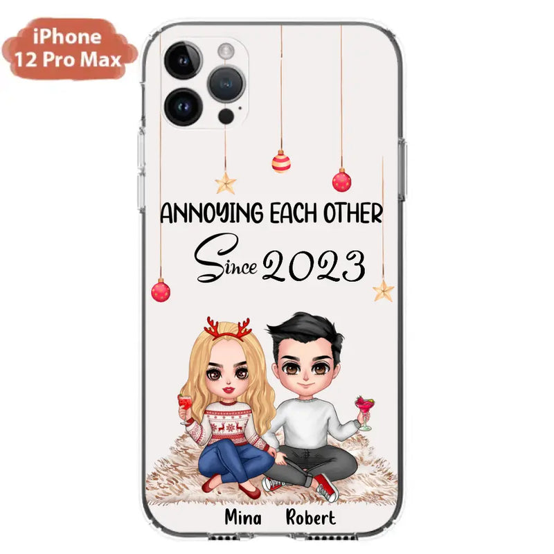 Personalized Couple Phone Case - Christmas Gift Idea For Couple - Annoying Each Other Since 2023 - Case for iPhone/Samsung