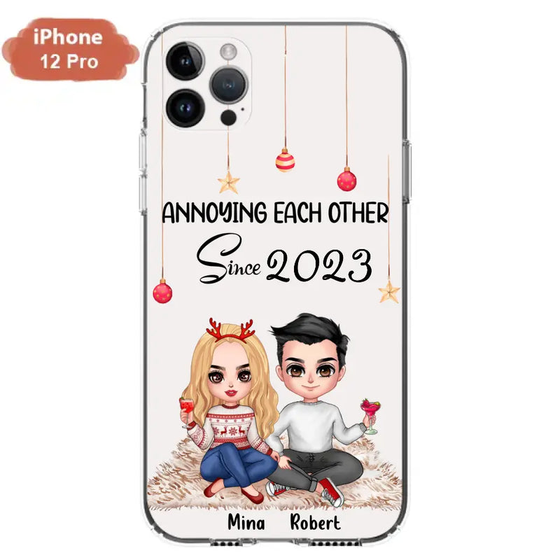 Personalized Couple Phone Case - Christmas Gift Idea For Couple - Annoying Each Other Since 2023 - Case for iPhone/Samsung