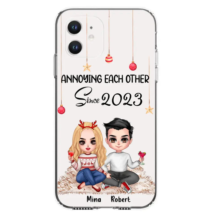 Custom Personalized Couple Phone Case - Christmas  Gift Idea For Couple - Annoying Each Other Since 2023 - Case for iPhone/Samsung