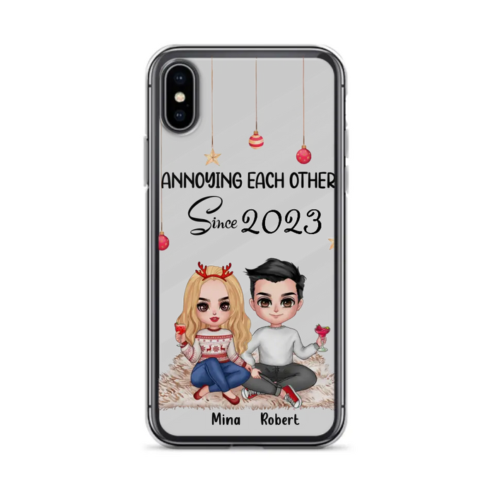 Custom Personalized Couple Phone Case - Christmas  Gift Idea For Couple - Annoying Each Other Since 2023 - Case for iPhone/Samsung