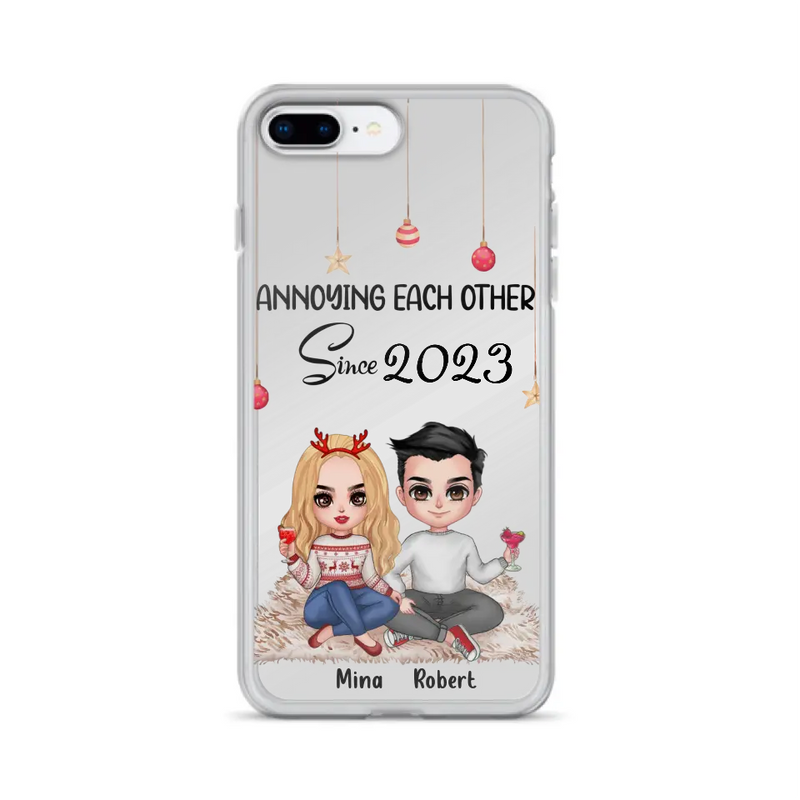Personalized Couple Phone Case - Christmas Gift Idea For Couple - Annoying Each Other Since 2023 - Case for iPhone/Samsung