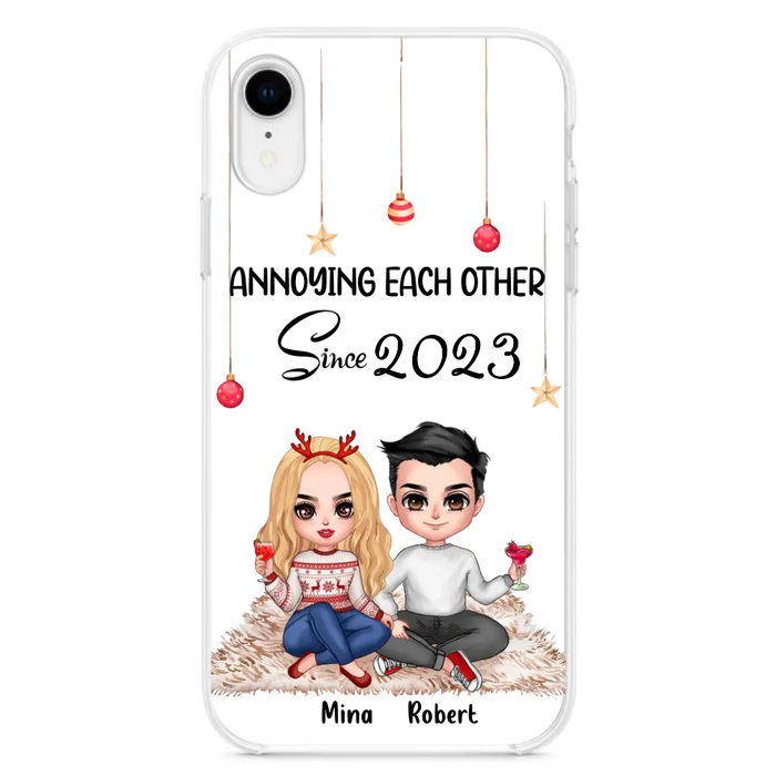 Custom Personalized Couple Phone Case - Christmas  Gift Idea For Couple - Annoying Each Other Since 2023 - Case for iPhone/Samsung