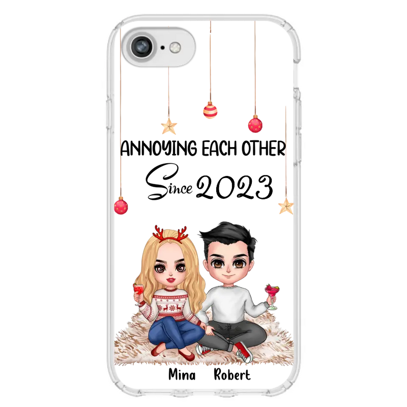 Personalized Couple Phone Case - Christmas Gift Idea For Couple - Annoying Each Other Since 2023 - Case for iPhone/Samsung