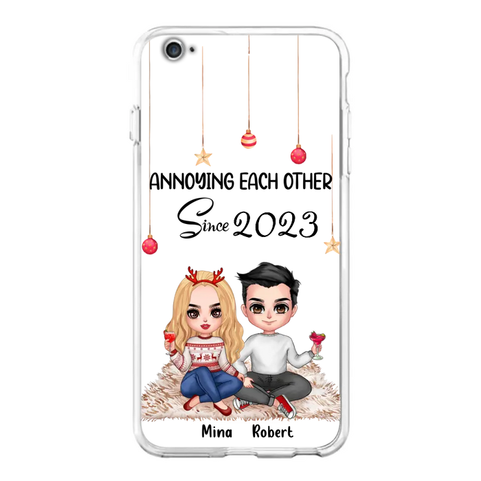 Custom Personalized Couple Phone Case - Christmas  Gift Idea For Couple - Annoying Each Other Since 2023 - Case for iPhone/Samsung