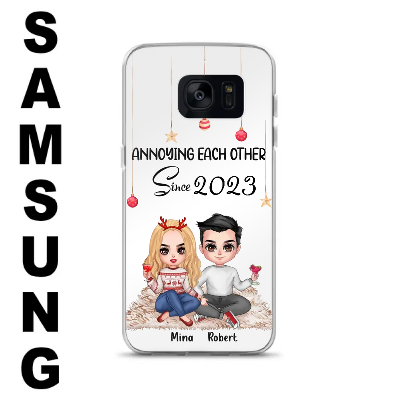 Personalized Couple Phone Case - Christmas Gift Idea For Couple - Annoying Each Other Since 2023 - Case for iPhone/Samsung