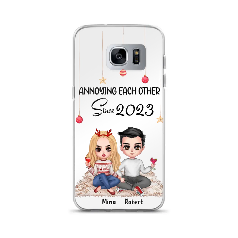 Personalized Couple Phone Case - Christmas Gift Idea For Couple - Annoying Each Other Since 2023 - Case for iPhone/Samsung