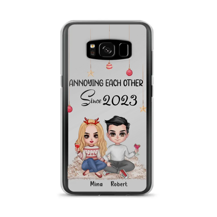 Custom Personalized Couple Phone Case - Christmas  Gift Idea For Couple - Annoying Each Other Since 2023 - Case for iPhone/Samsung