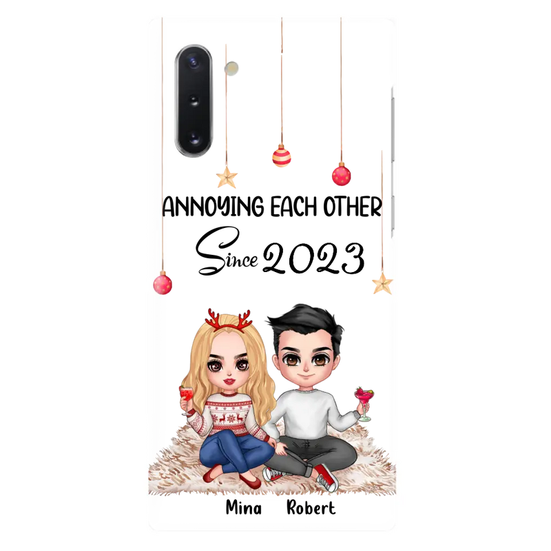 Personalized Couple Phone Case - Christmas Gift Idea For Couple - Annoying Each Other Since 2023 - Case for iPhone/Samsung