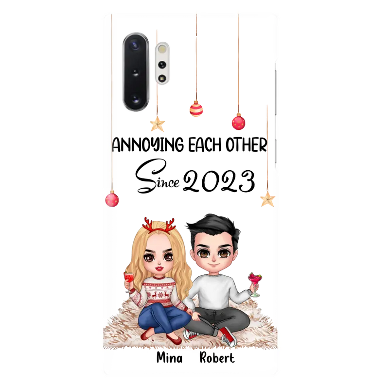 Personalized Couple Phone Case - Christmas Gift Idea For Couple - Annoying Each Other Since 2023 - Case for iPhone/Samsung