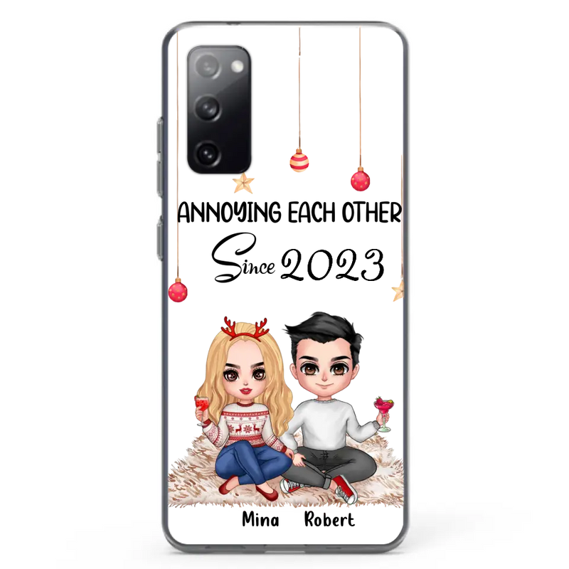 Personalized Couple Phone Case - Christmas Gift Idea For Couple - Annoying Each Other Since 2023 - Case for iPhone/Samsung