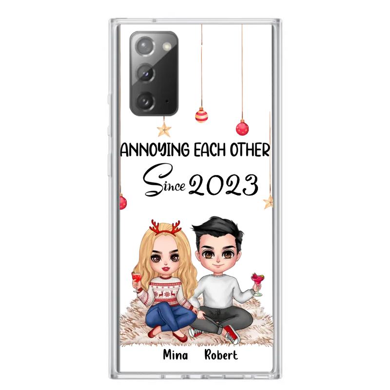 Personalized Couple Phone Case - Christmas Gift Idea For Couple - Annoying Each Other Since 2023 - Case for iPhone/Samsung