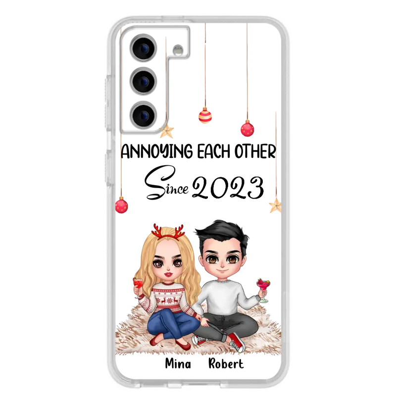 Personalized Couple Phone Case - Christmas Gift Idea For Couple - Annoying Each Other Since 2023 - Case for iPhone/Samsung