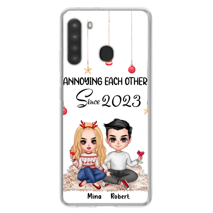 Custom Personalized Couple Phone Case - Christmas  Gift Idea For Couple - Annoying Each Other Since 2023 - Case for iPhone/Samsung