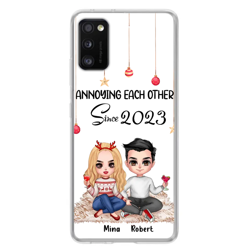 Personalized Couple Phone Case - Christmas Gift Idea For Couple - Annoying Each Other Since 2023 - Case for iPhone/Samsung