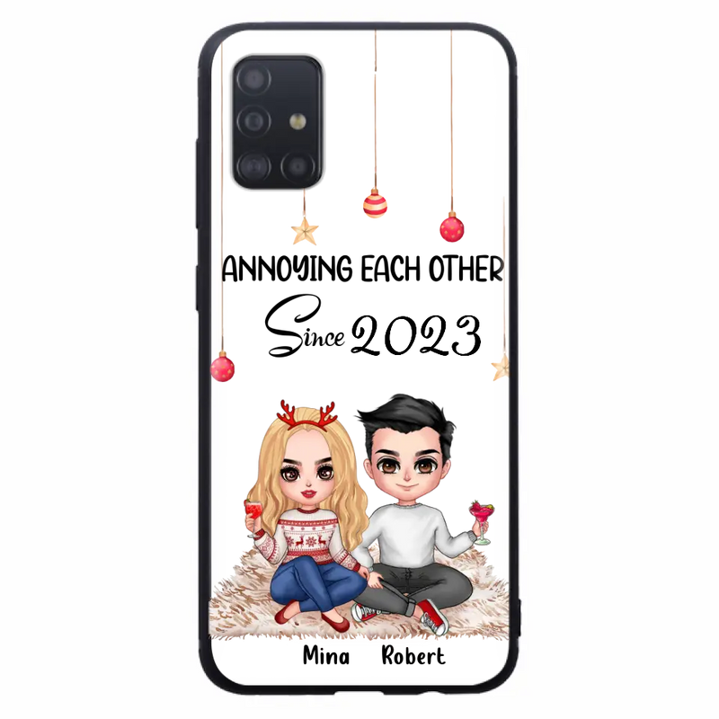 Personalized Couple Phone Case - Christmas Gift Idea For Couple - Annoying Each Other Since 2023 - Case for iPhone/Samsung