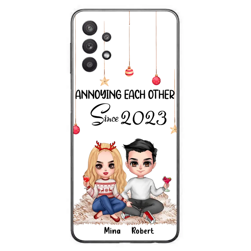 Personalized Couple Phone Case - Christmas Gift Idea For Couple - Annoying Each Other Since 2023 - Case for iPhone/Samsung