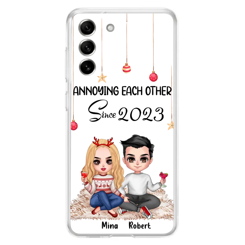 Personalized Couple Phone Case - Christmas Gift Idea For Couple - Annoying Each Other Since 2023 - Case for iPhone/Samsung