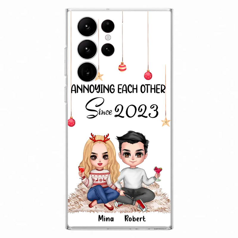 Personalized Couple Phone Case - Christmas Gift Idea For Couple - Annoying Each Other Since 2023 - Case for iPhone/Samsung
