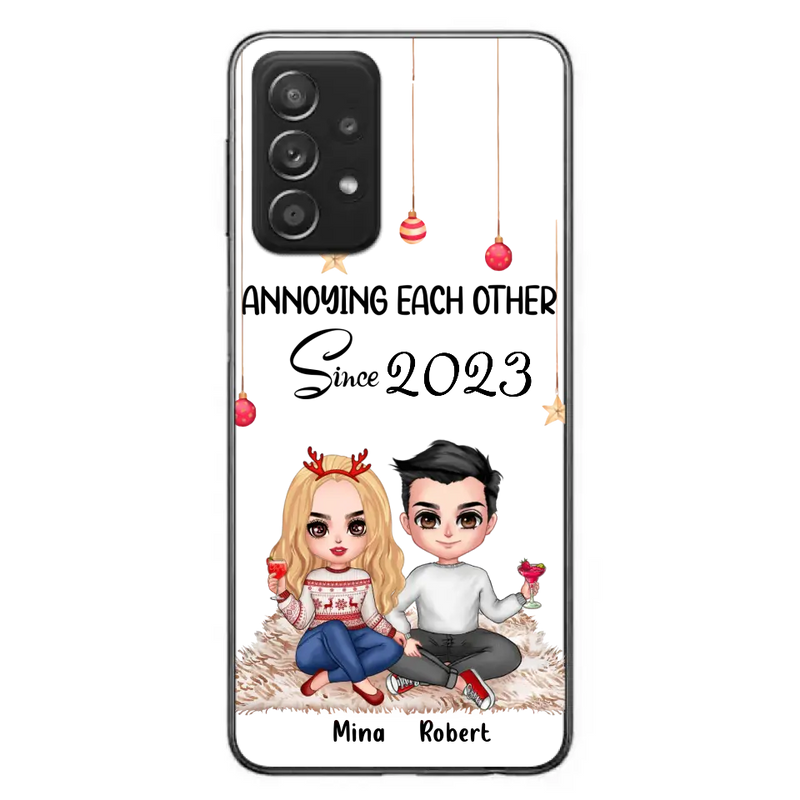 Personalized Couple Phone Case - Christmas Gift Idea For Couple - Annoying Each Other Since 2023 - Case for iPhone/Samsung