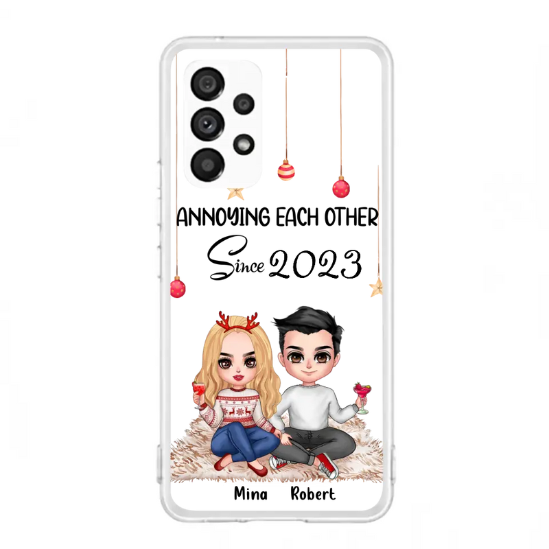 Personalized Couple Phone Case - Christmas Gift Idea For Couple - Annoying Each Other Since 2023 - Case for iPhone/Samsung