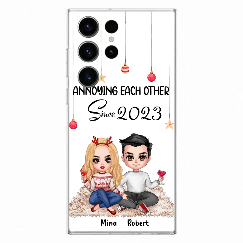 Personalized Couple Phone Case - Christmas Gift Idea For Couple - Annoying Each Other Since 2023 - Case for iPhone/Samsung