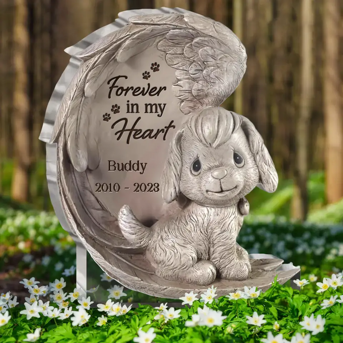 Custom Personalized Memorial Dog Acrylic Plaque - Memorial Gift Idea for Dog Owners - Forever In My Heart