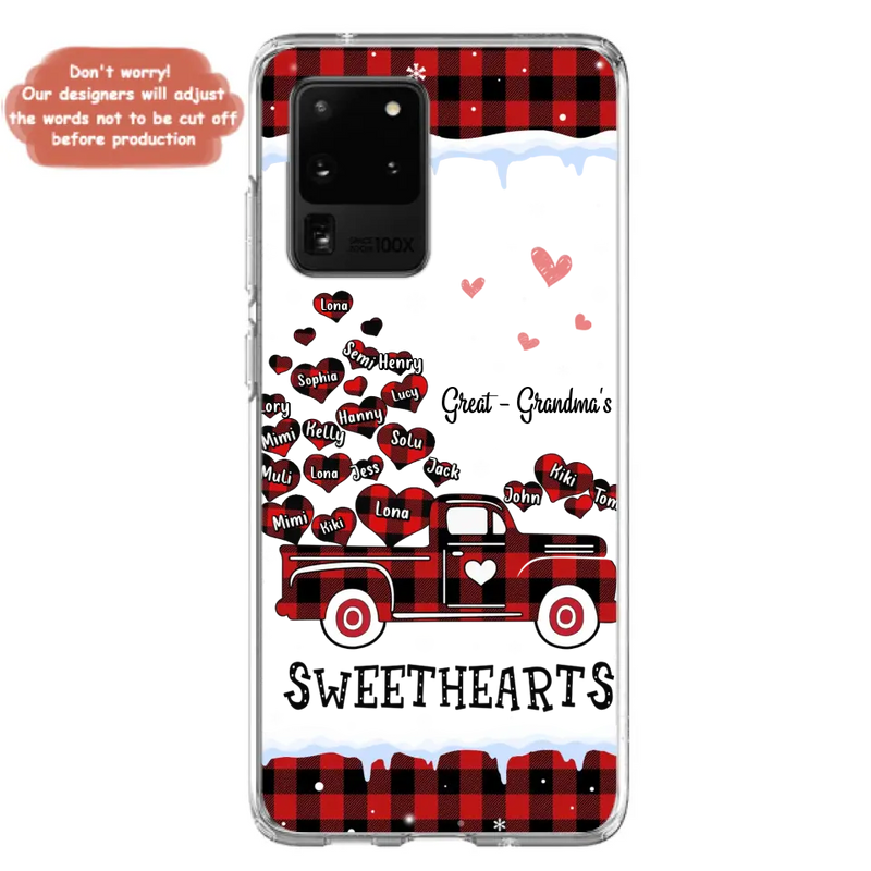 Personalized Grandma Phone Case - Gift Idea For Grandma - Up to 20 Children - Great - Grandma's Sweethearts - Case For iPhone/Samsung