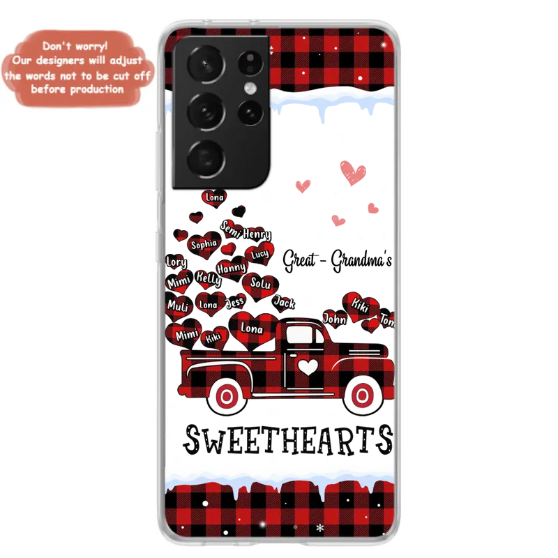 Personalized Grandma Phone Case - Gift Idea For Grandma - Up to 20 Children - Great - Grandma's Sweethearts - Case For iPhone/Samsung