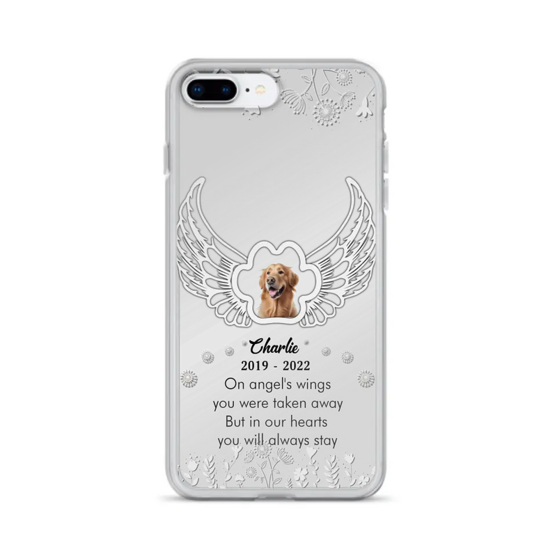 Personalized Pet Phone Case - Upload Photo - Memorial Gift Idea for Dog/Cat Lovers - In Our Hearts You Will Always Stay - Case for iPhone/Samsung