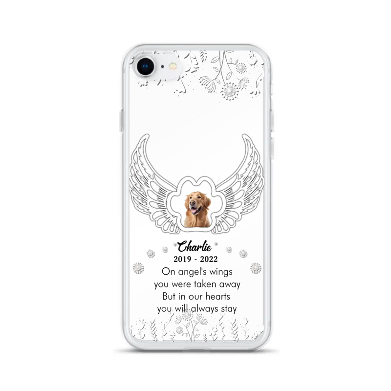 Personalized Pet Phone Case - Upload Photo - Memorial Gift Idea for Dog/Cat Lovers - In Our Hearts You Will Always Stay - Case for iPhone/Samsung