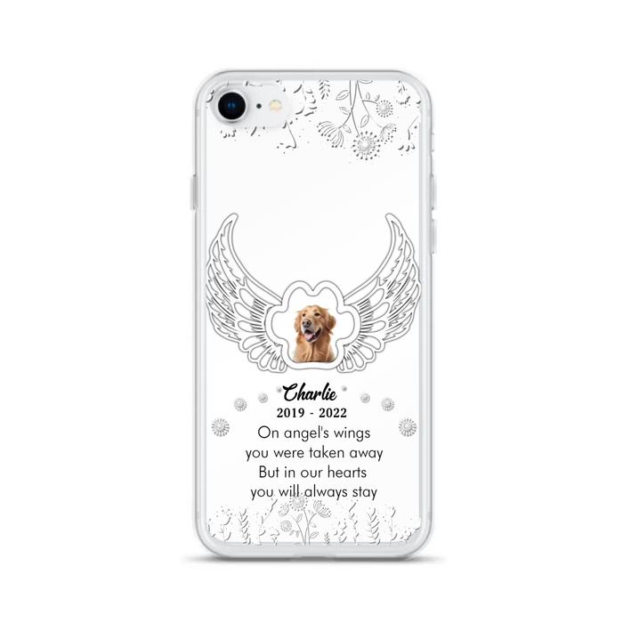 Personalized Pet Phone Case - Upload Photo -Memorial Gift Idea for Dog/Cat Lovers - In Our Hearts You Will Always Stay - Case for iPhone/Samsung