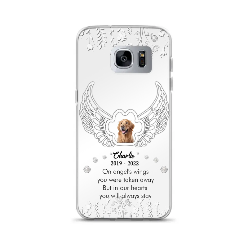 Personalized Pet Phone Case - Upload Photo - Memorial Gift Idea for Dog/Cat Lovers - In Our Hearts You Will Always Stay - Case for iPhone/Samsung
